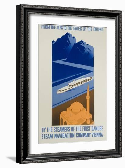 Danube Steam Navigation Company Poster-Hanns Wagula-Framed Giclee Print