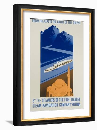 Danube Steam Navigation Company Poster-Hanns Wagula-Framed Giclee Print