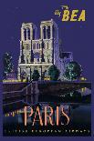 Be Paris and Notre Dame Cathedral-Daphne Padden-Mounted Art Print