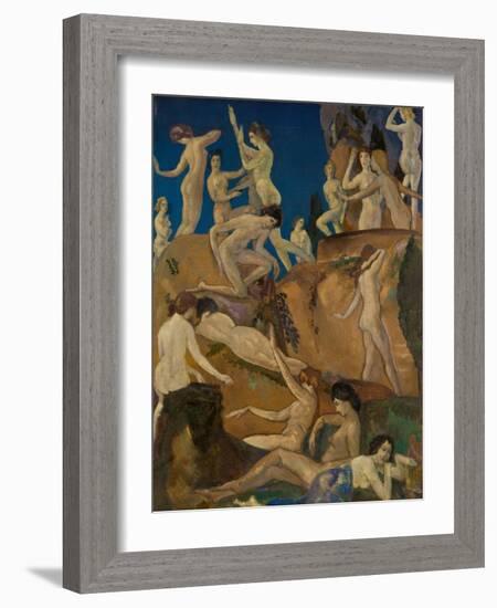 Daphnes of the Ravine, 1922 (Oil on Canvas)-Arthur Bowen Davies-Framed Giclee Print