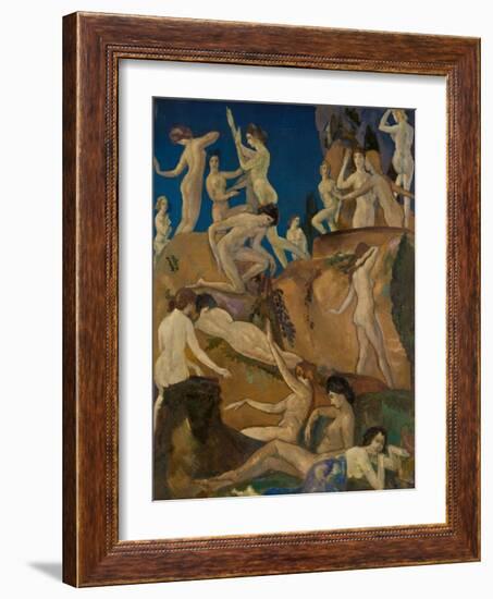 Daphnes of the Ravine, 1922 (Oil on Canvas)-Arthur Bowen Davies-Framed Giclee Print