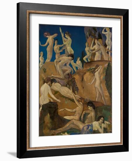 Daphnes of the Ravine, 1922 (Oil on Canvas)-Arthur Bowen Davies-Framed Giclee Print