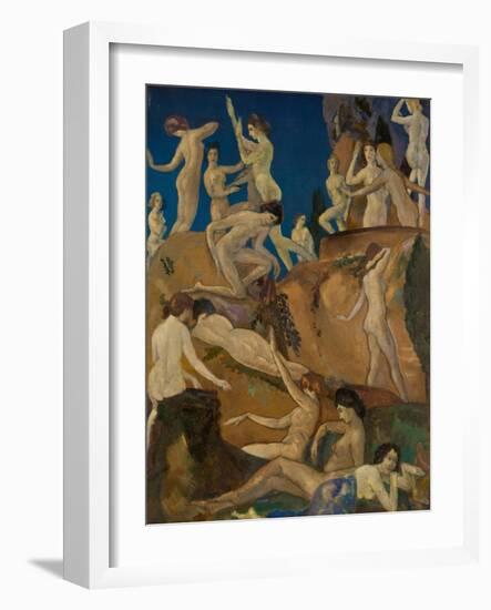 Daphnes of the Ravine, 1922 (Oil on Canvas)-Arthur Bowen Davies-Framed Giclee Print