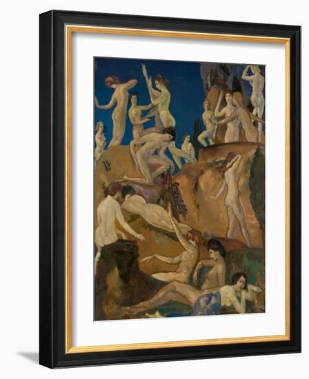 Daphnes of the Ravine, 1922 (Oil on Canvas)-Arthur Bowen Davies-Framed Giclee Print