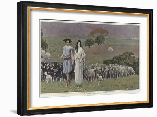 Daphnis and Chloe by Jean Leon Gerome-Jean Leon Gerome-Framed Giclee Print