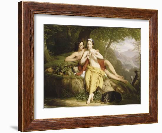 Daphnis et Chloé-Louis Hersent-Framed Giclee Print