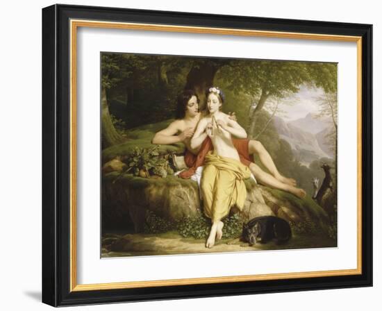 Daphnis et Chloé-Louis Hersent-Framed Giclee Print