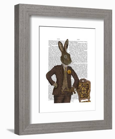 Dapper Hare-Fab Funky-Framed Art Print