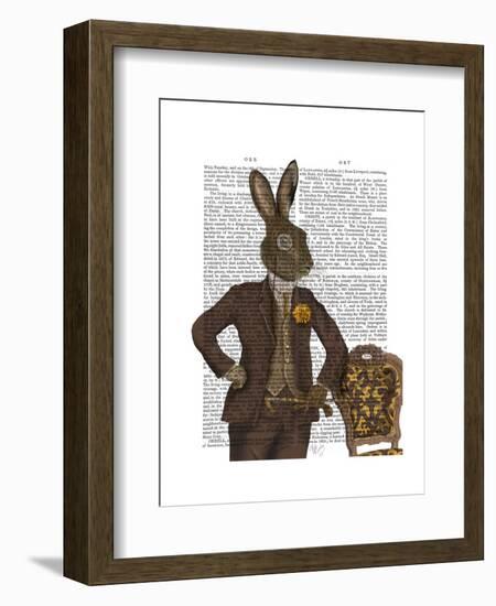 Dapper Hare-Fab Funky-Framed Art Print