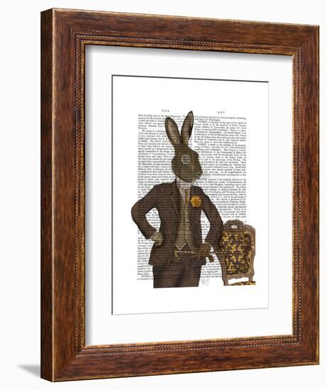 Dapper Hare-Fab Funky-Framed Art Print