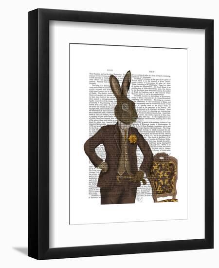 Dapper Hare-Fab Funky-Framed Art Print