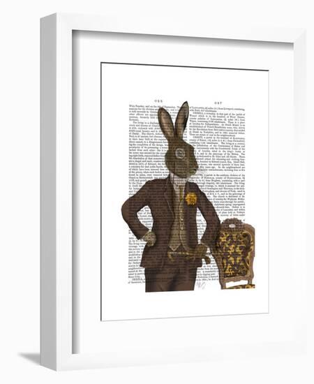 Dapper Hare-Fab Funky-Framed Art Print