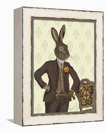 Dapper Hare-Fab Funky-Framed Stretched Canvas