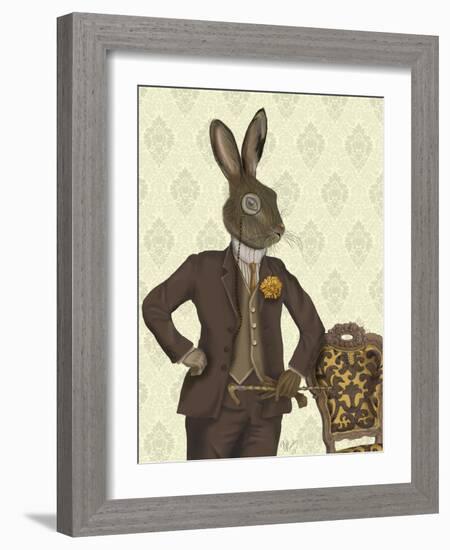 Dapper Hare-Fab Funky-Framed Art Print