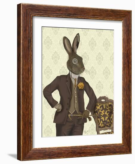 Dapper Hare-Fab Funky-Framed Art Print