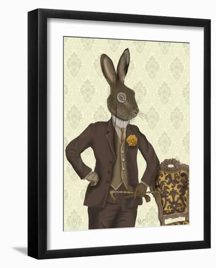 Dapper Hare-Fab Funky-Framed Art Print