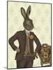 Dapper Hare-Fab Funky-Mounted Art Print