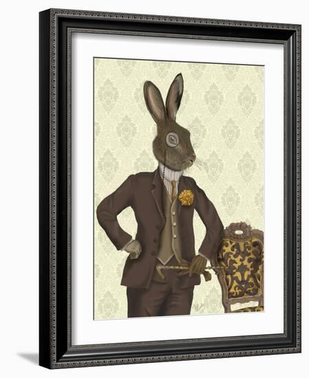 Dapper Hare-Fab Funky-Framed Art Print