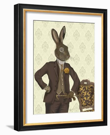 Dapper Hare-Fab Funky-Framed Art Print