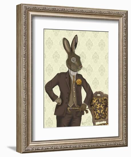 Dapper Hare-Fab Funky-Framed Art Print