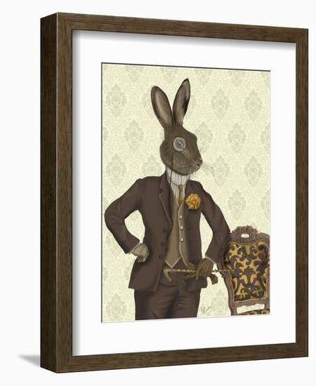 Dapper Hare-Fab Funky-Framed Art Print