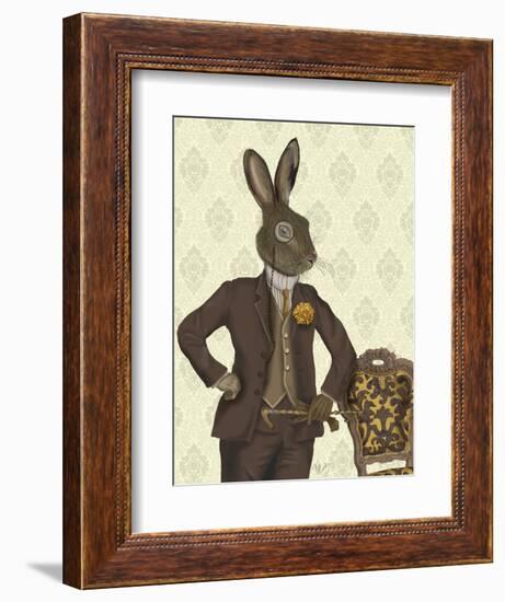 Dapper Hare-Fab Funky-Framed Art Print