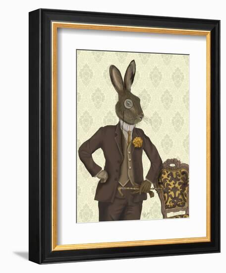 Dapper Hare-Fab Funky-Framed Art Print