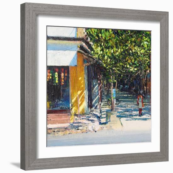 Dappled Street Pondicherry, 2017-Andrew Gifford-Framed Giclee Print