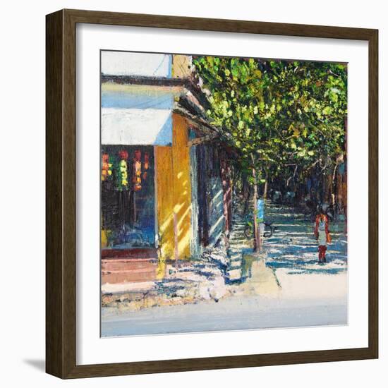 Dappled Street Pondicherry, 2017-Andrew Gifford-Framed Giclee Print