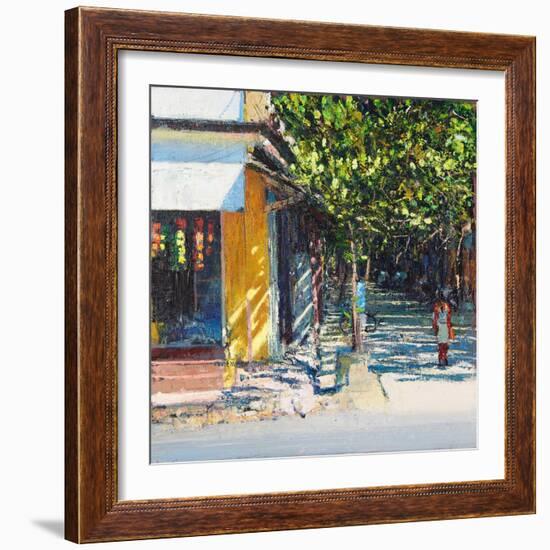 Dappled Street Pondicherry, 2017-Andrew Gifford-Framed Giclee Print