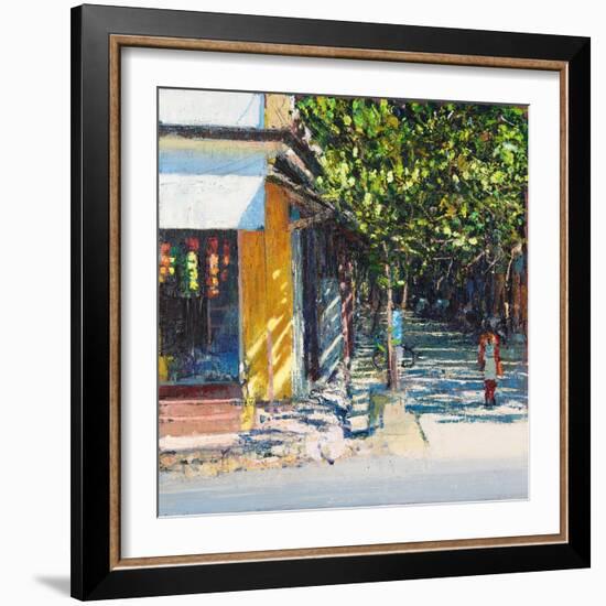 Dappled Street Pondicherry, 2017-Andrew Gifford-Framed Giclee Print