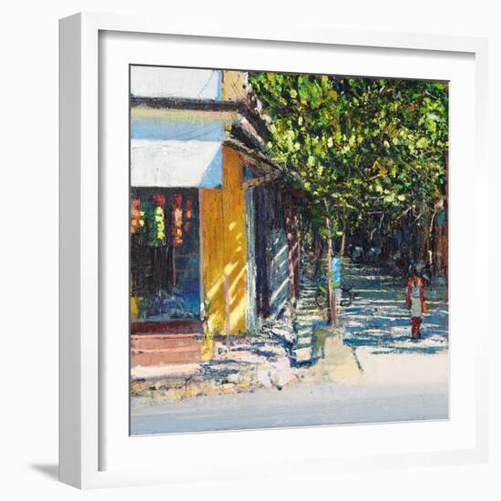 Dappled Street Pondicherry, 2017-Andrew Gifford-Framed Giclee Print