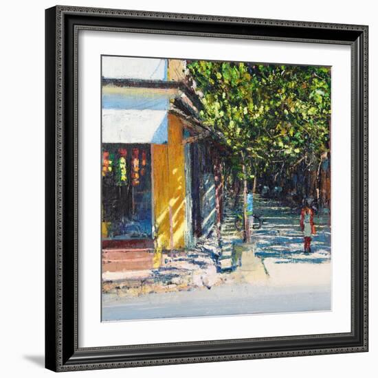 Dappled Street Pondicherry, 2017-Andrew Gifford-Framed Giclee Print