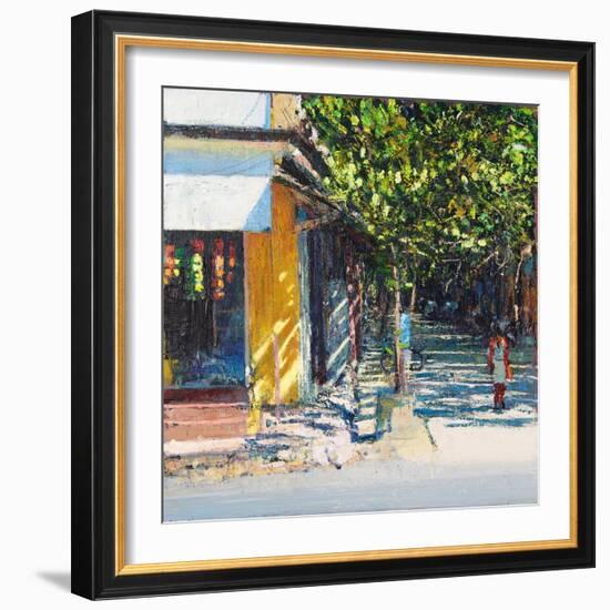 Dappled Street Pondicherry, 2017-Andrew Gifford-Framed Giclee Print