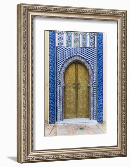 Dar el Makhzen, Royal palace gates, Fes, Morocco-Ian Trower-Framed Photographic Print