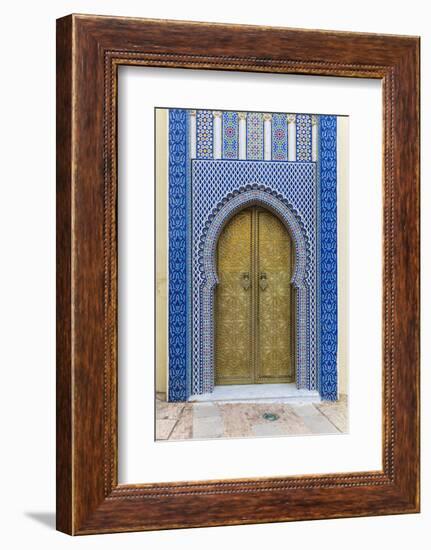 Dar el Makhzen, Royal palace gates, Fes, Morocco-Ian Trower-Framed Photographic Print