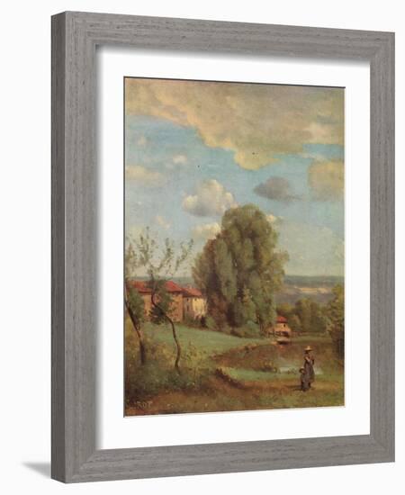 'Dardagny', c1855-Jean-Baptiste-Camille Corot-Framed Giclee Print