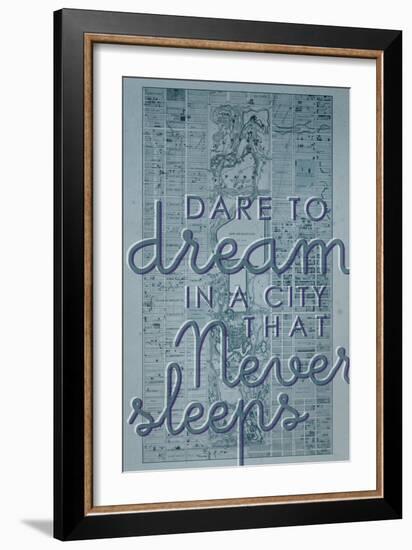 Dare to Dream in a City the Never Sleeps - 1867, New York City, Central Park Composite Map-null-Framed Giclee Print