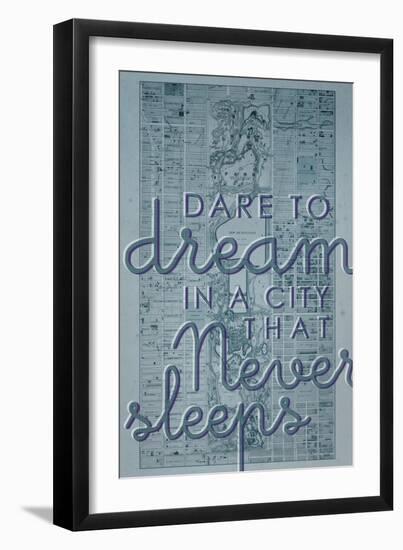 Dare to Dream in a City the Never Sleeps - 1867, New York City, Central Park Composite Map-null-Framed Giclee Print