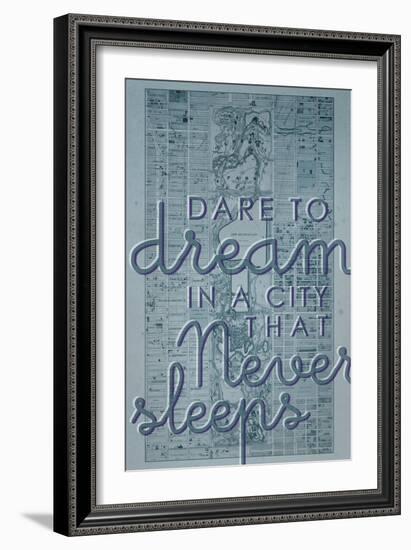 Dare to Dream in a City the Never Sleeps - 1867, New York City, Central Park Composite Map-null-Framed Giclee Print