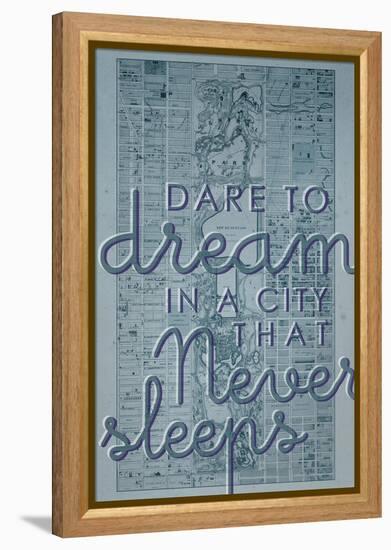 Dare to Dream in a City the Never Sleeps - 1867, New York City, Central Park Composite Map-null-Framed Premier Image Canvas