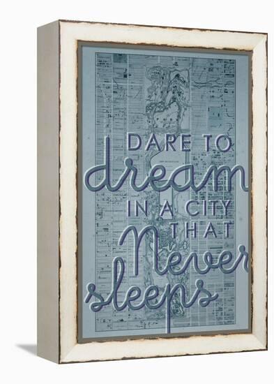 Dare to Dream in a City the Never Sleeps - 1867, New York City, Central Park Composite Map-null-Framed Premier Image Canvas