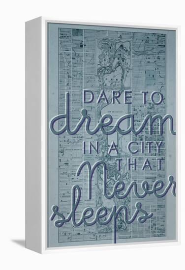 Dare to Dream in a City the Never Sleeps - 1867, New York City, Central Park Composite Map-null-Framed Premier Image Canvas