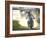 Daredevil Motorcyclist Evel Knievel Raising Dust after Completing Stunt-null-Framed Photographic Print