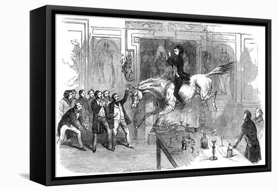 Daring Leap in the Dining Room of the White Hart Hotel, Aylesbury, Buckinghamshire, 19th Century-null-Framed Premier Image Canvas