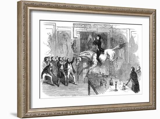 Daring Leap in the Dining Room of the White Hart Hotel, Aylesbury, Buckinghamshire, 19th Century-null-Framed Giclee Print