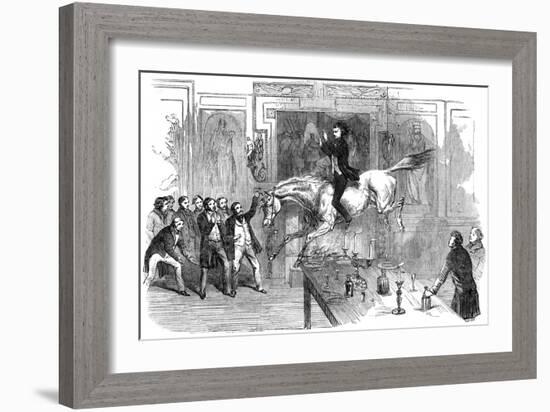 Daring Leap in the Dining Room of the White Hart Hotel, Aylesbury, Buckinghamshire, 19th Century-null-Framed Giclee Print