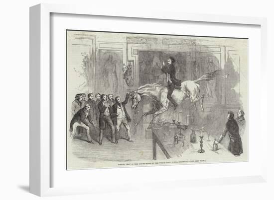 Daring Leap in the Dining-Room of the White Hart Hotel, Aylesbury-null-Framed Giclee Print