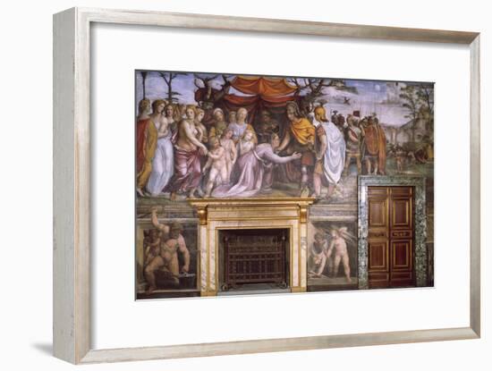 Dario's Mother Begging Alexander the Great and Vulcan at Forge with Cupids-null-Framed Giclee Print