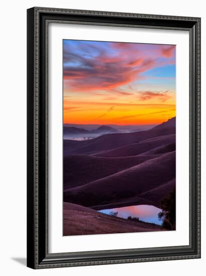 Dark and Moody Sunrise, Petaluma Sonoma County, Bay Area-Vincent James-Framed Photographic Print